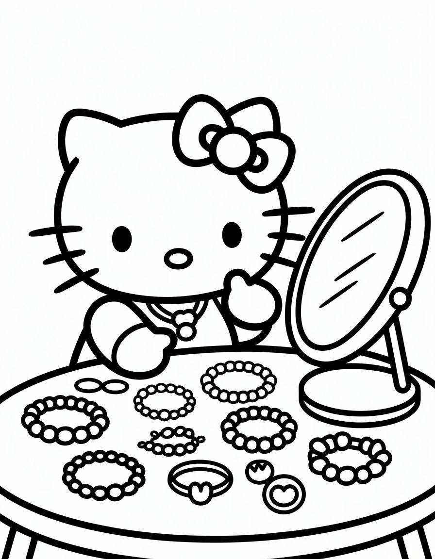 Hello Kitty with Jewelry